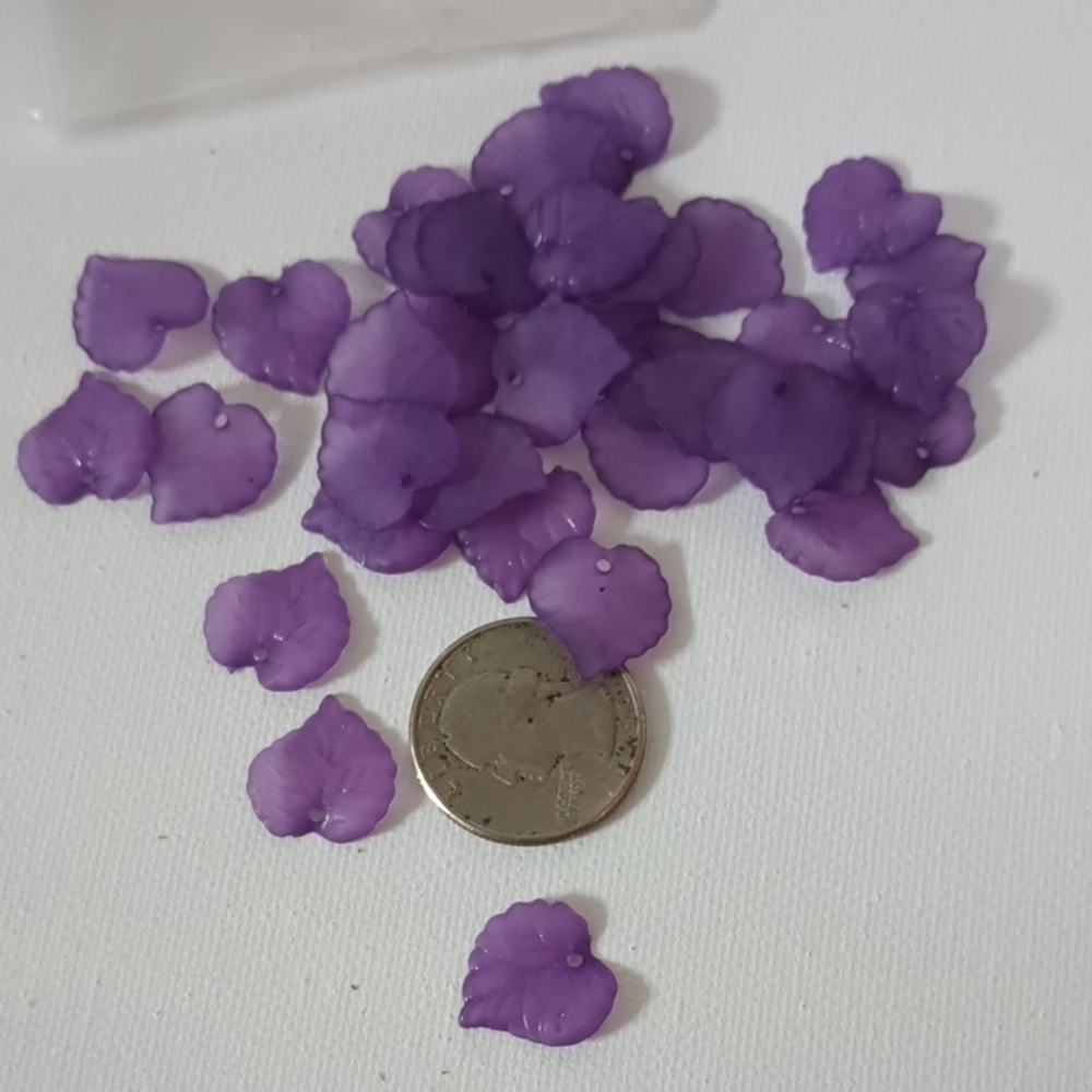 Purple Acrylic Leaves for Crafts -